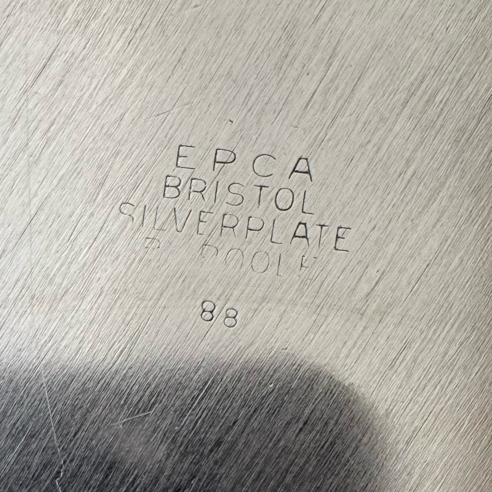EPCA Bristol Silver Plate by Poole 10" Inch Round Serving Tray Platter - Picture 10 of 10